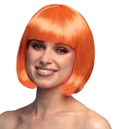 Perruque Cabaret orange fluo UV