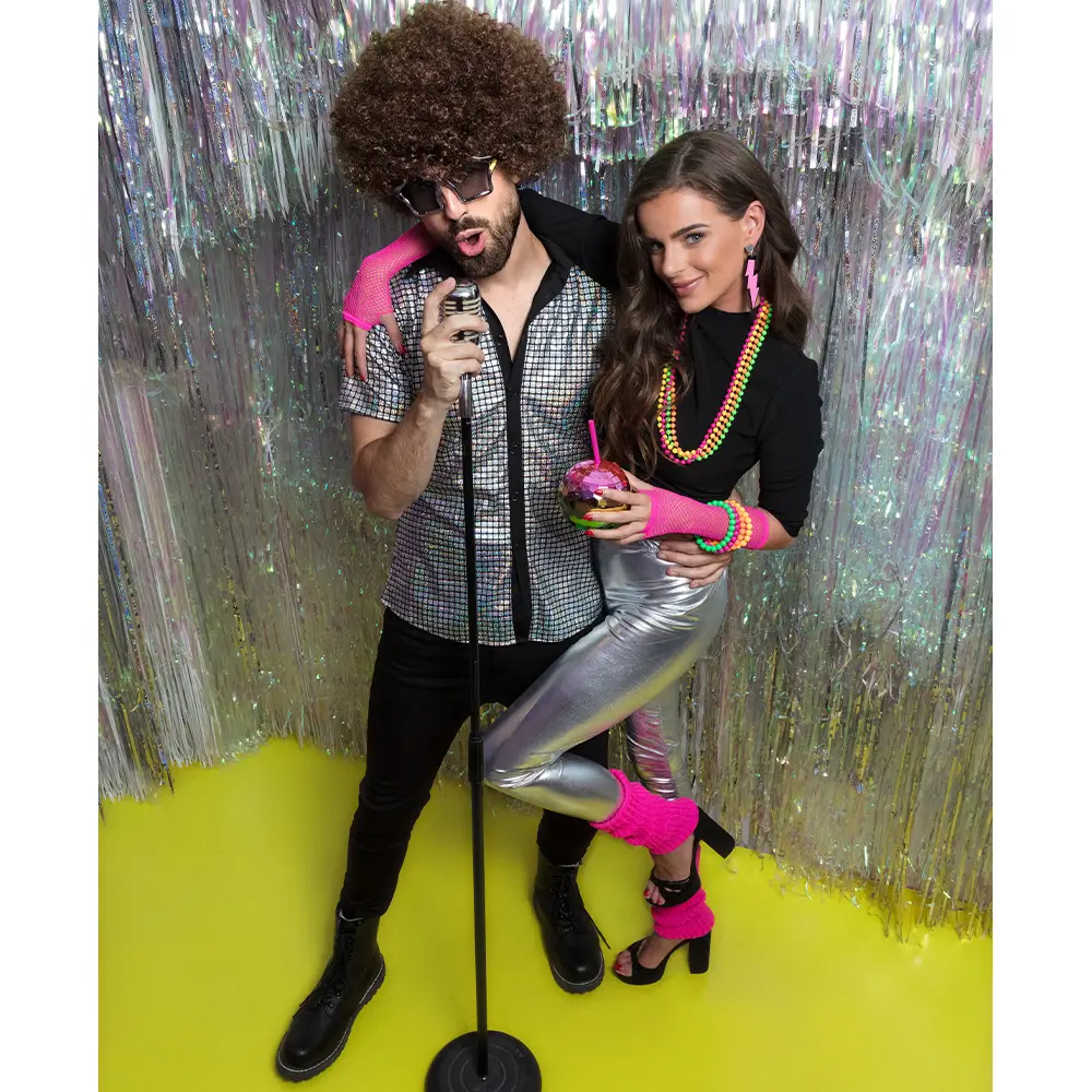 Perruque Groove marron  - Style Disco Année 80