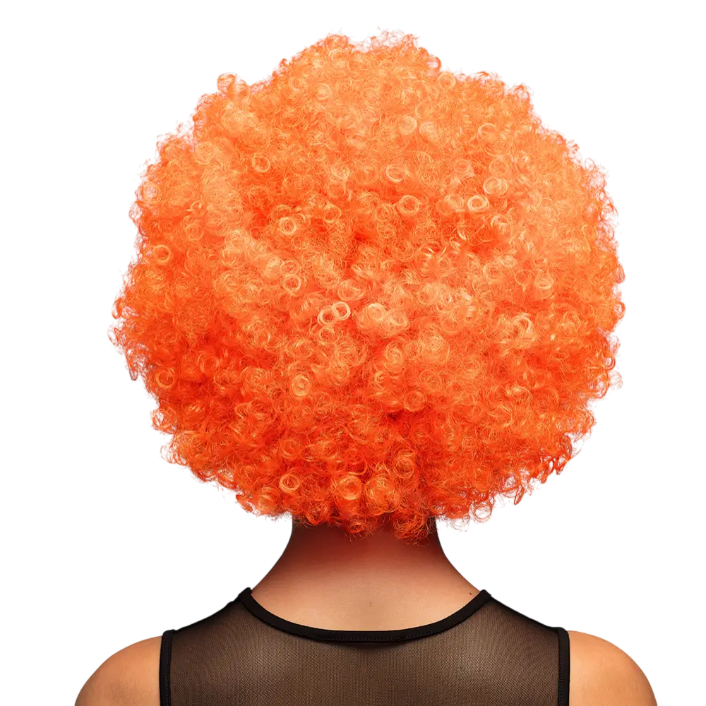 Perruque Groove Orange UV Style Année 80 Disco