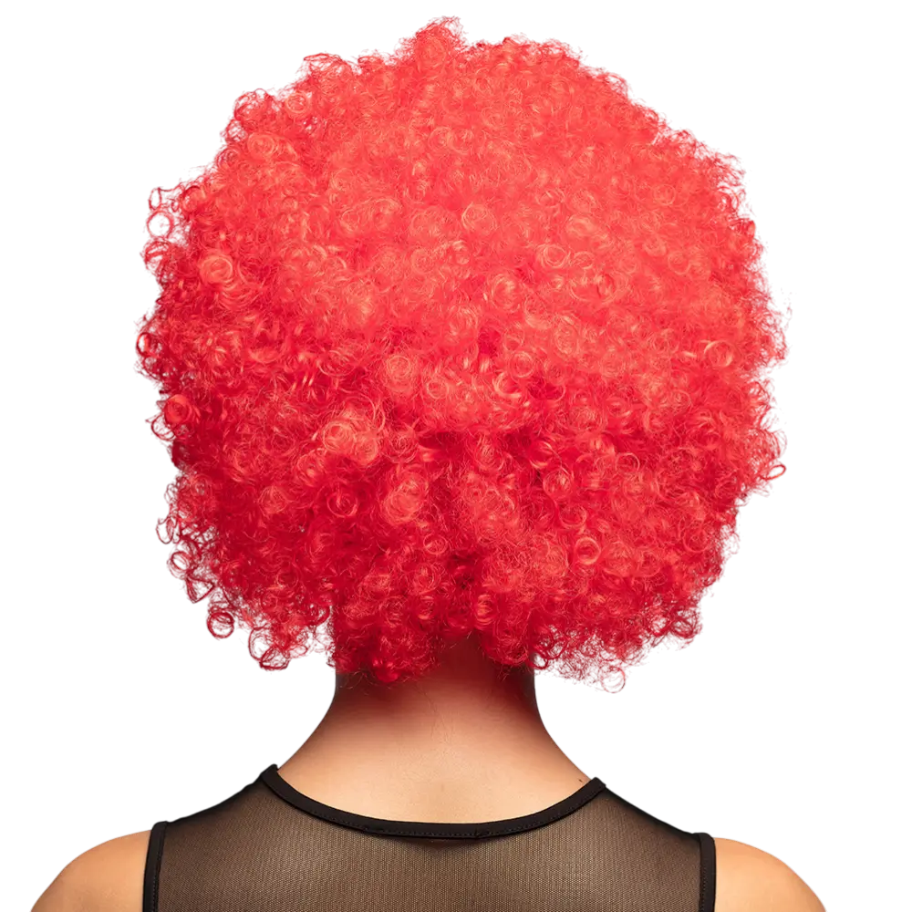 Perruque Disco Groove Rouge – Style Années 80
