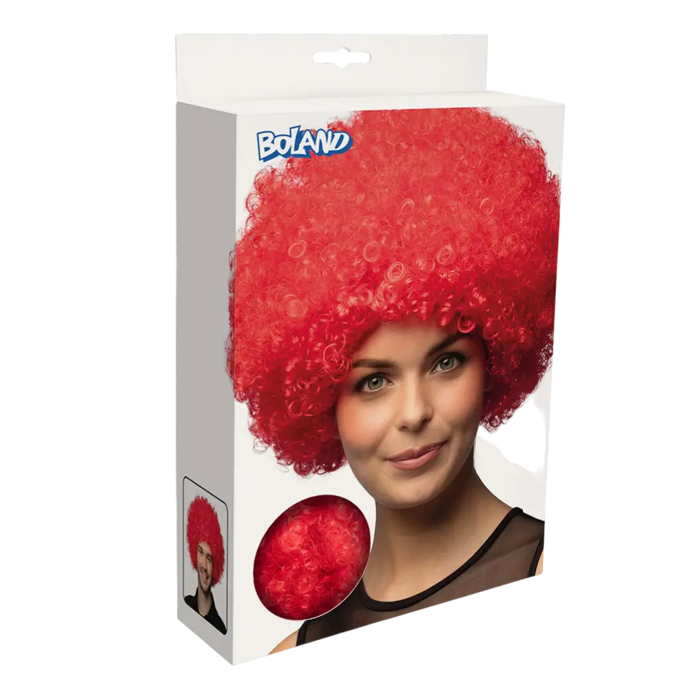 Perruque Disco Groove Rouge – Style Années 80