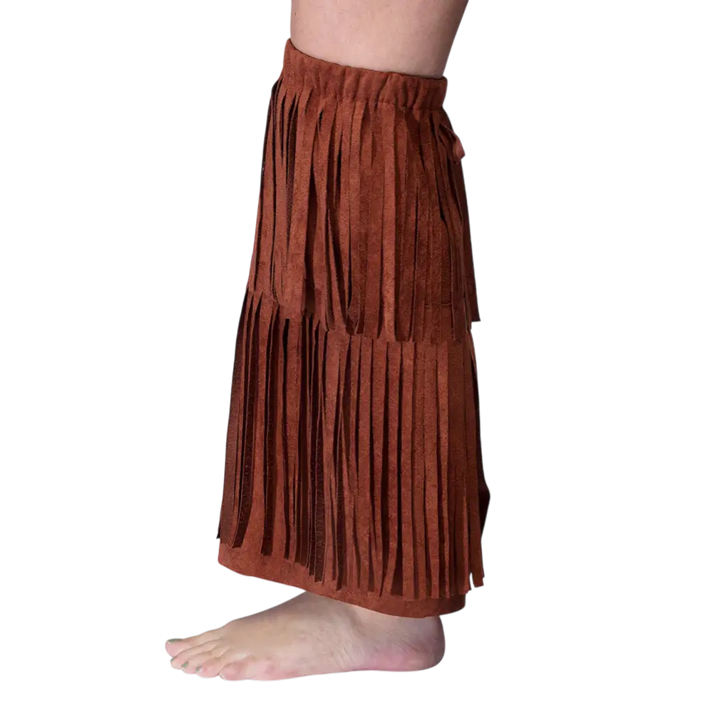 Jambières Hippie Marron à Franges – Accessoire Déguisement Festival et Années 70