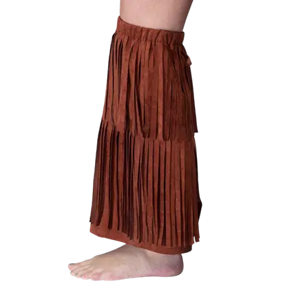 Jambières Hippie Marron à Franges – Accessoire Déguisement Festival et Années 70