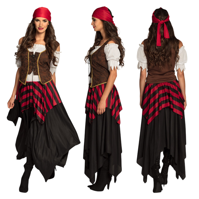 Costume pirate femme « Tornado » – Robe corset style pirate – Taille 40/42
