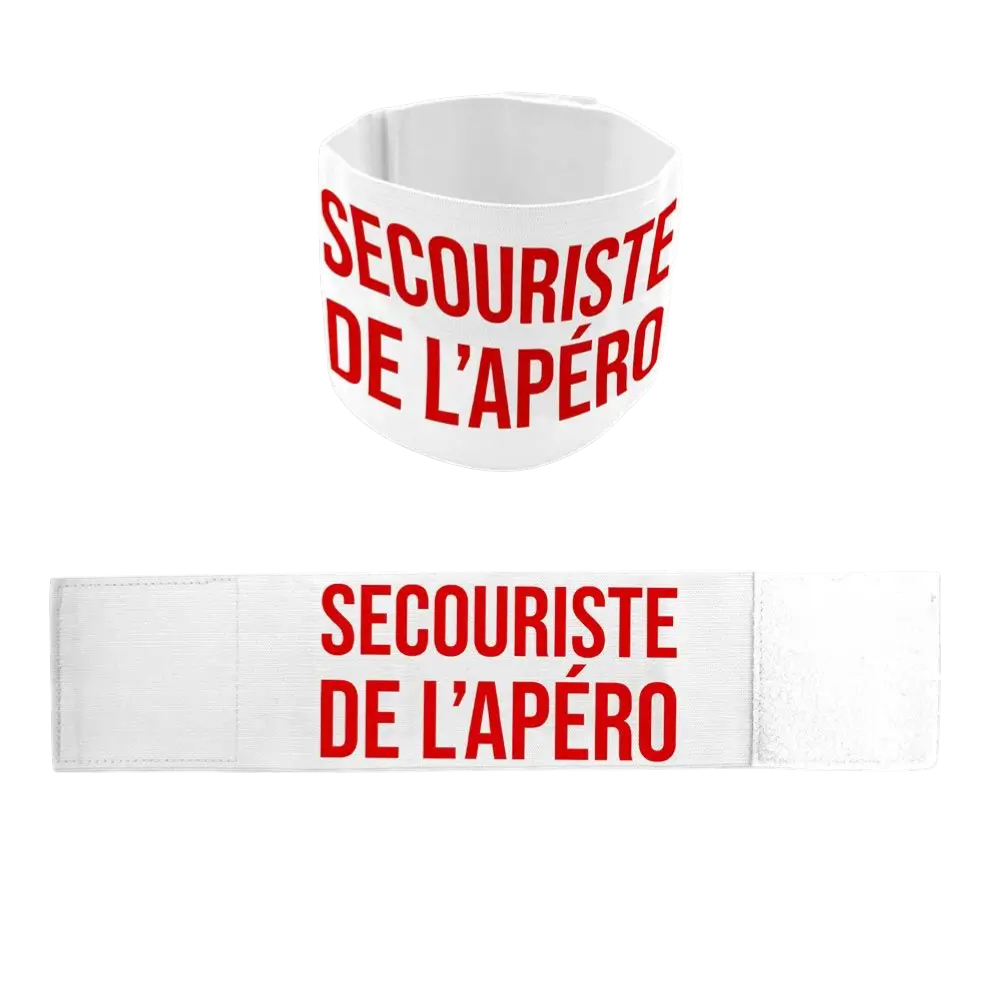 Brassard Apéro “Secouriste de l’Apéro” – Accessoire Soirée et EVG