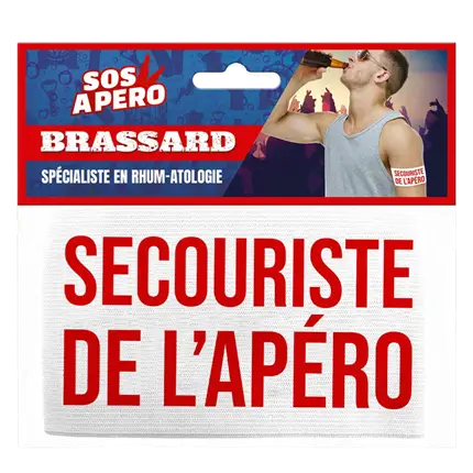 Brassard Apéro “Secouriste de l’Apéro” – Accessoire Soirée et EVG