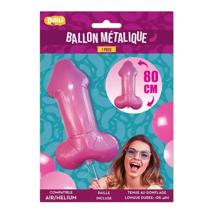 Ballon Métallisé Zizi Géant 80 cm – Décoration EVJF et Soirée Fun
