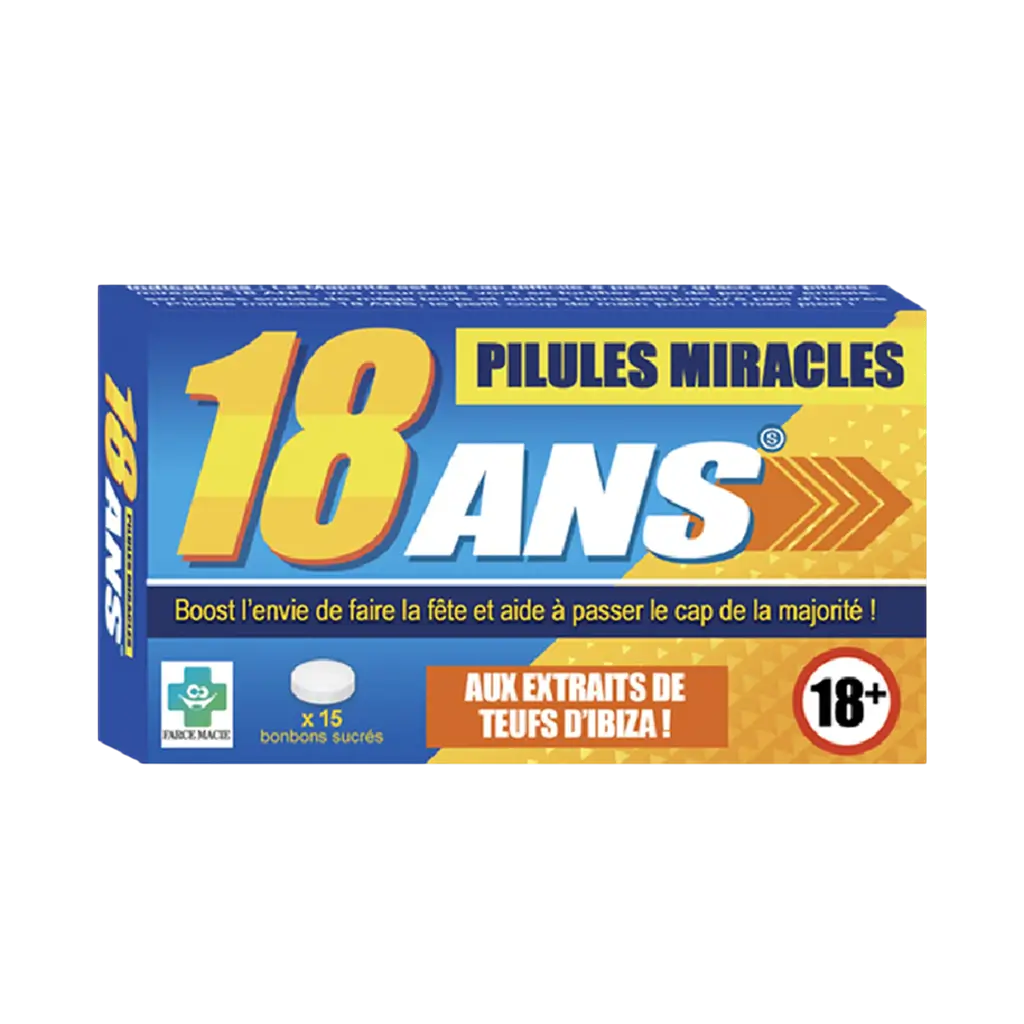 Pilules Miracles “18 Ans” – Idée Cadeau Anniversaire Majorité