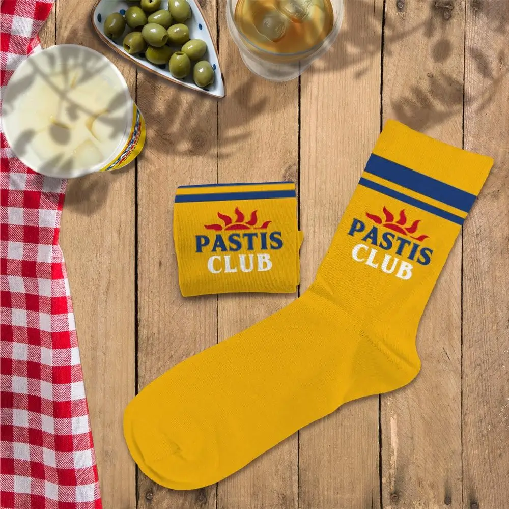 Chaussettes “Pastis Club” – Cadeau Fun pour Amateur d’Apéro