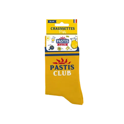 Chaussettes “Pastis Club” – Cadeau Fun pour Amateur d’Apéro