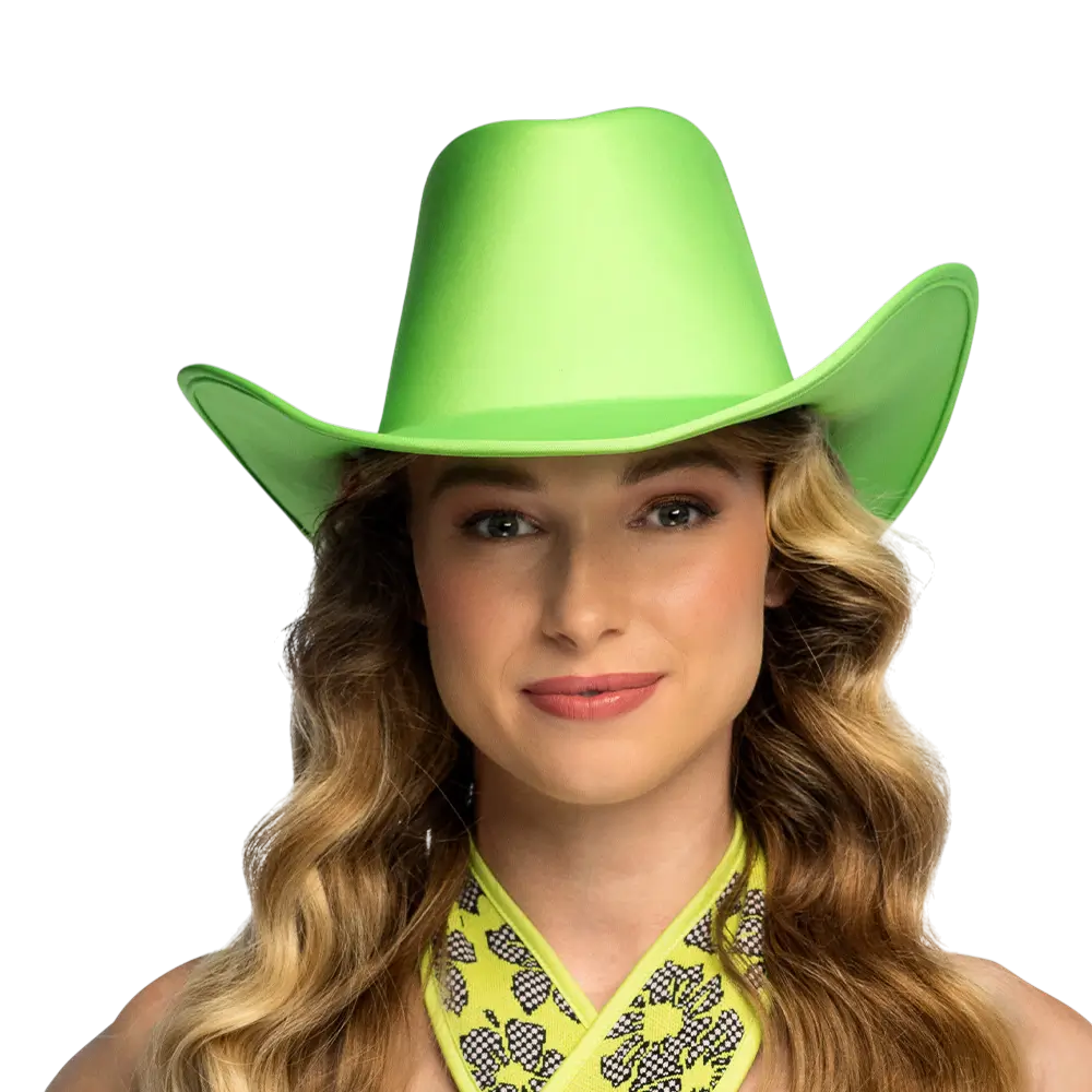 Chapeau cowboy à franges pour déguisement Blaze – Vert fluo