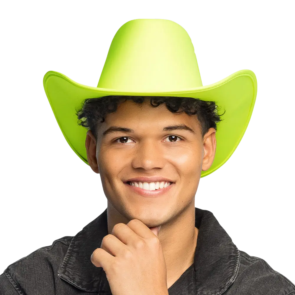 Chapeau cowboy à franges pour déguisement Blaze – Jaune fluo