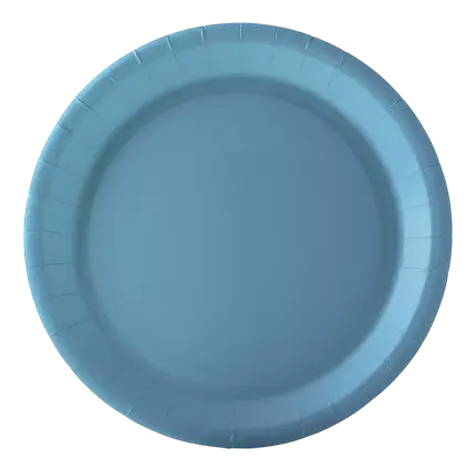 Assiettes Carton Rondes 18 cm Bleu Pastel – Vaisselle de Fête