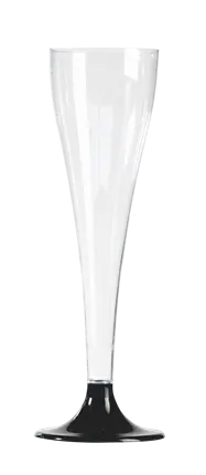 Flûtes à Champagne Réutilisables 10 cl Pied Noir – Verres de Réception