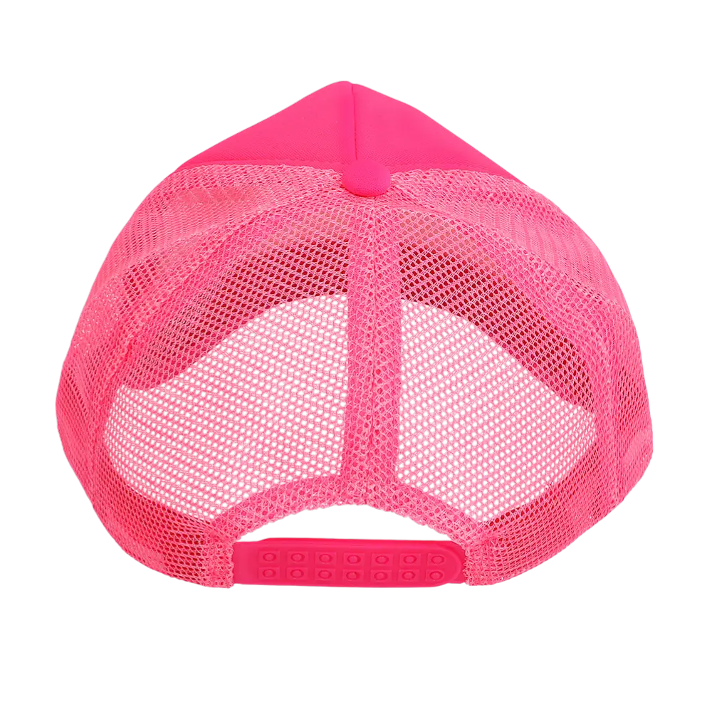 Casquette fluo pour fête et déguisement – Rose fluo