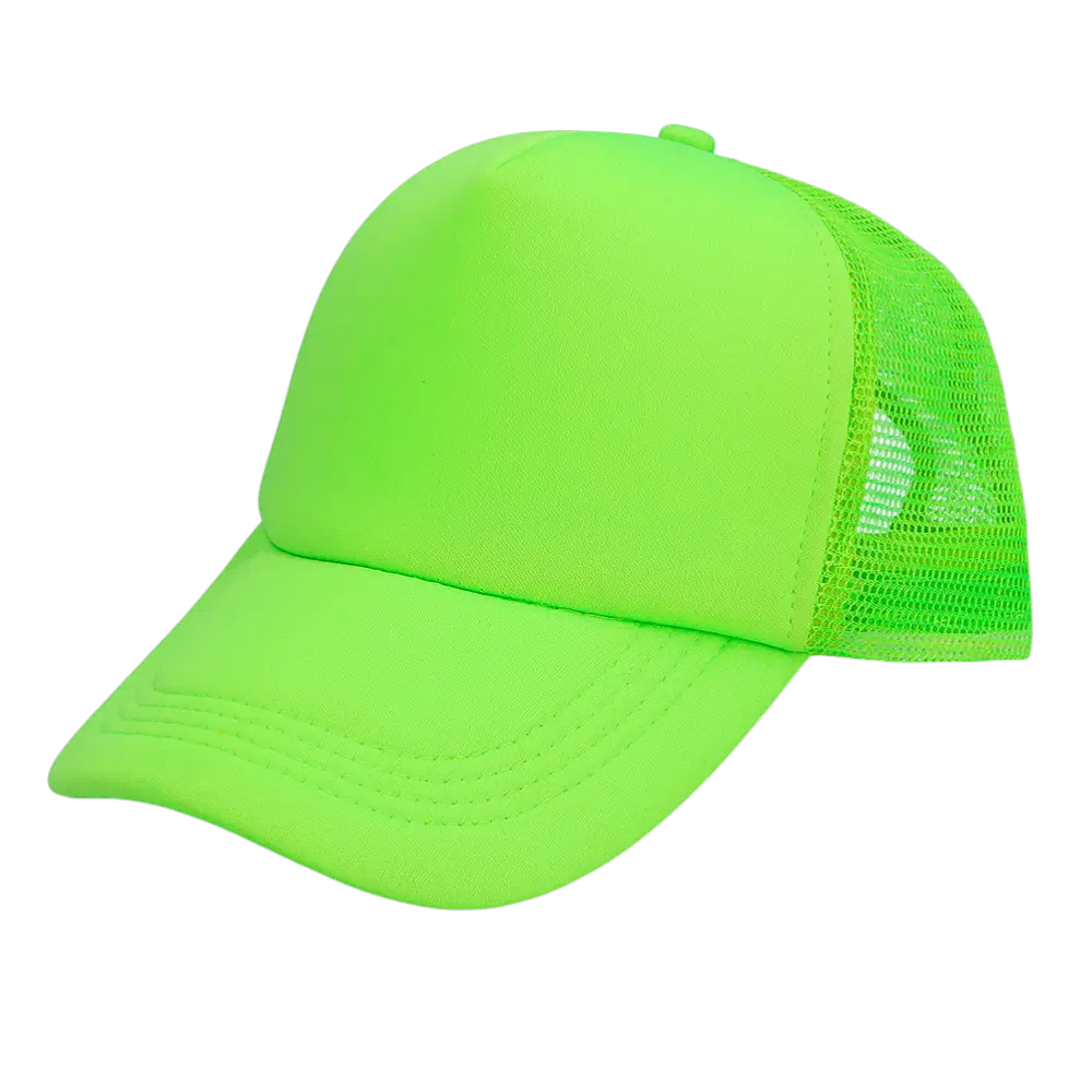 Casquette fluo pour fête et déguisement – Vert fluo