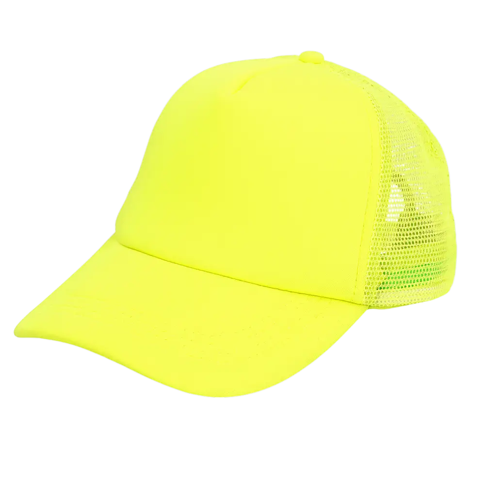 Casquette fluo pour fête et déguisement – Jaune fluo