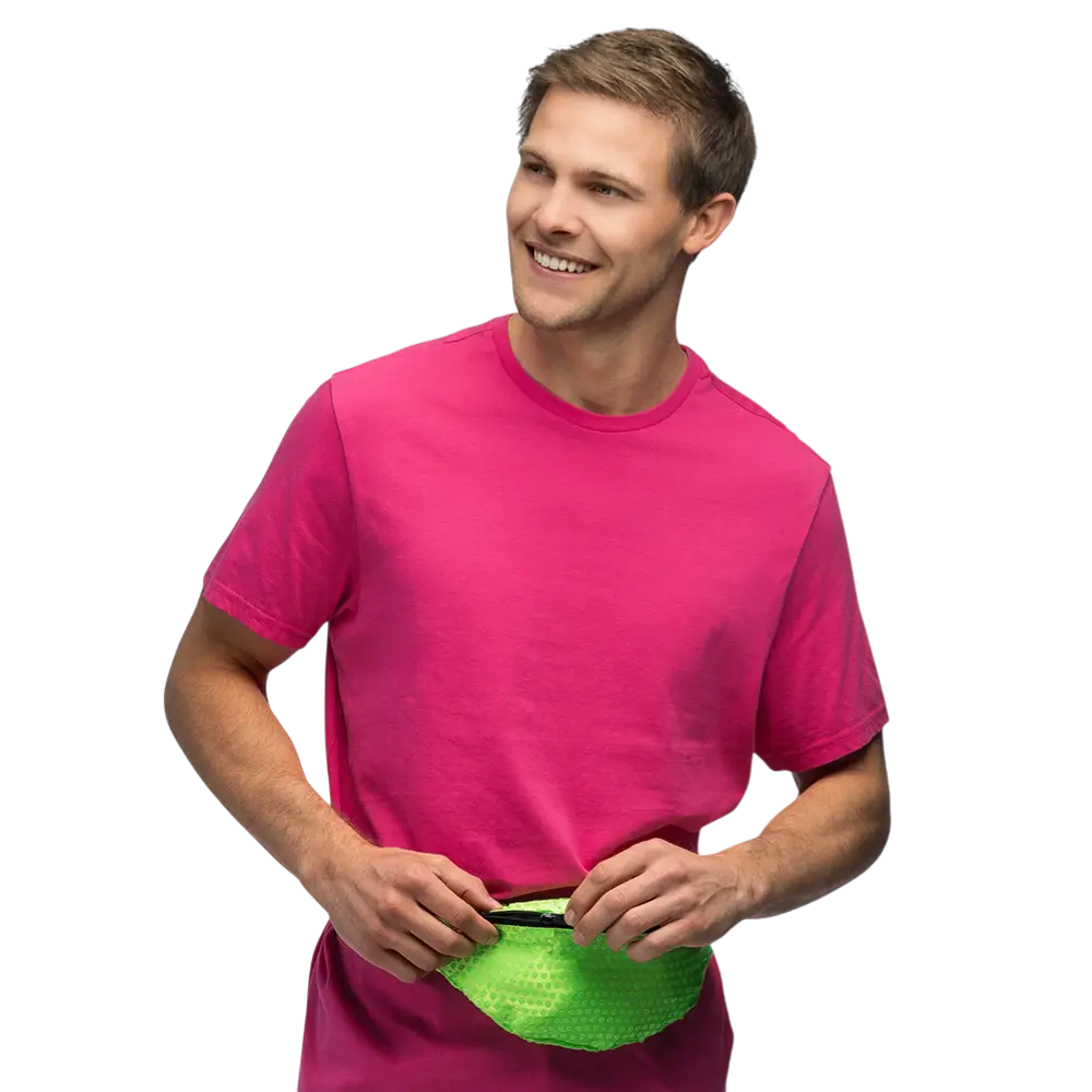 Sac banane à sequins pour fête et déguisement – Vert fluo