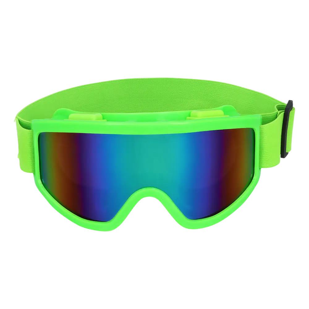Lunettes de ski pour fête et déguisement – Vert fluo