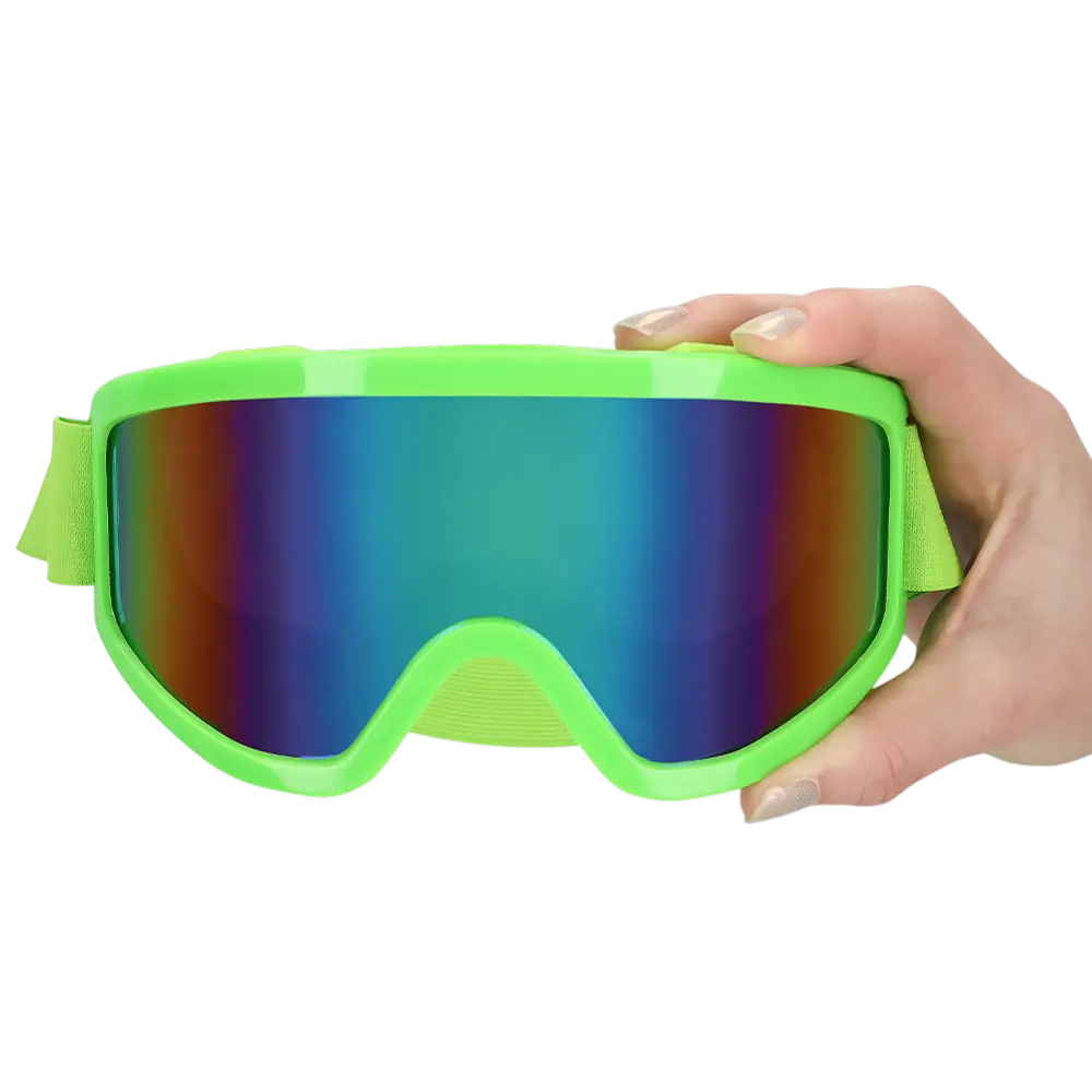 Lunettes de ski pour fête et déguisement – Vert fluo