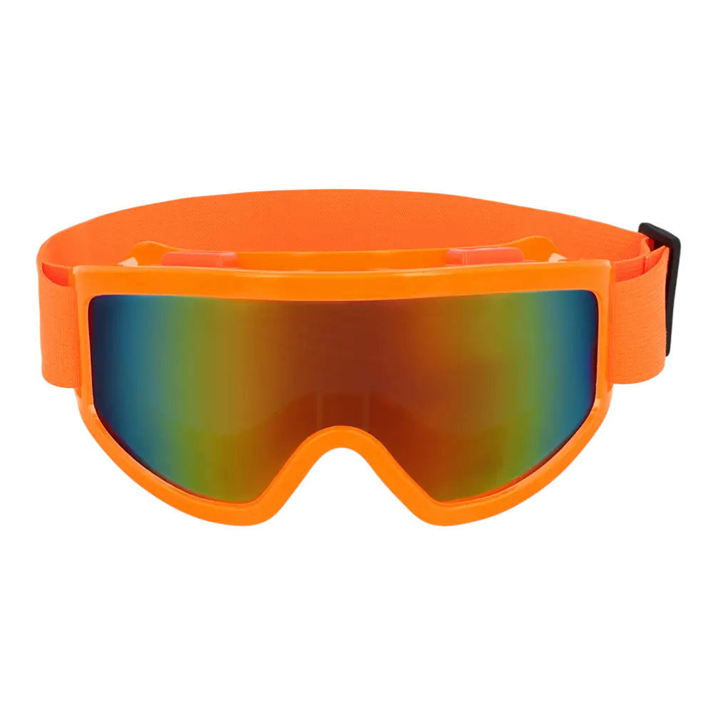 Lunettes de ski pour fête et déguisement – Orange fluo