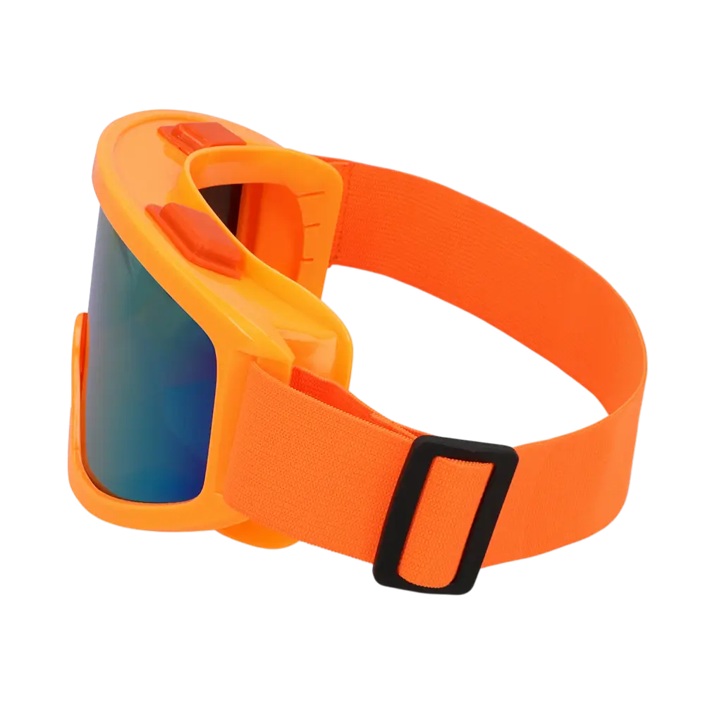 Lunettes de ski pour fête et déguisement – Orange fluo