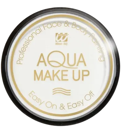 Maquillage visage à l’eau Blanc – Aqua Makeup 10 ml – Anniversaire Carnaval Halloween Supporter