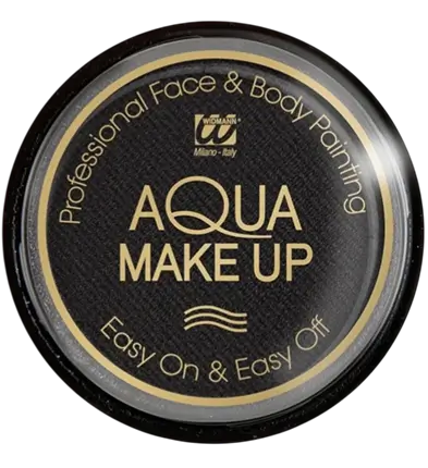 Maquillage visage à l’eau Noir – Aqua Makeup 10 ml – Anniversaire Carnaval Halloween Supporter