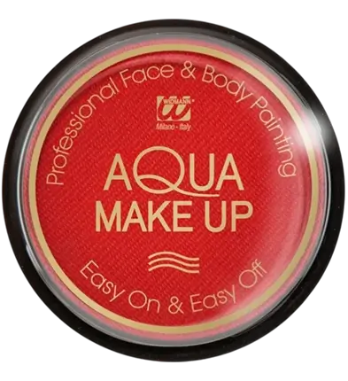 Maquillage visage à l’eau Rouge – Aqua Makeup 10 ml – Anniversaire Carnaval Halloween Supporter