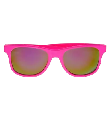 Lunettes néon Rose fluo années 80 – Verres miroir effet Revo