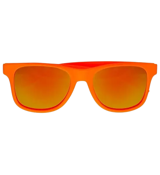 Lunettes néon Orange fluo années 80 – Verres miroir effet Revo