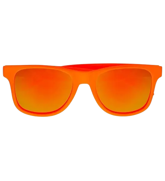 Lunettes néon Orange fluo années 80 – Verres miroir effet Revo