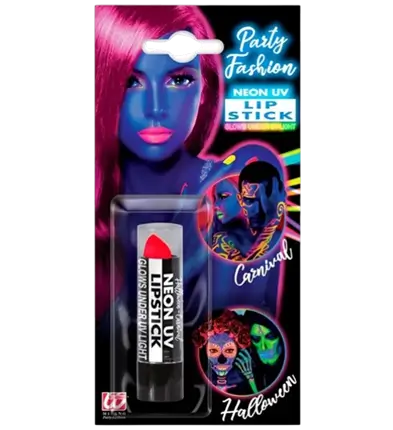 Rouge à lèvres Rose fluo UV – Maquillage visage Halloween Carnaval – 6 ml