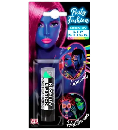 Rouge à lèvres Vert fluo UV – Maquillage visage Halloween Carnaval – 6 ml