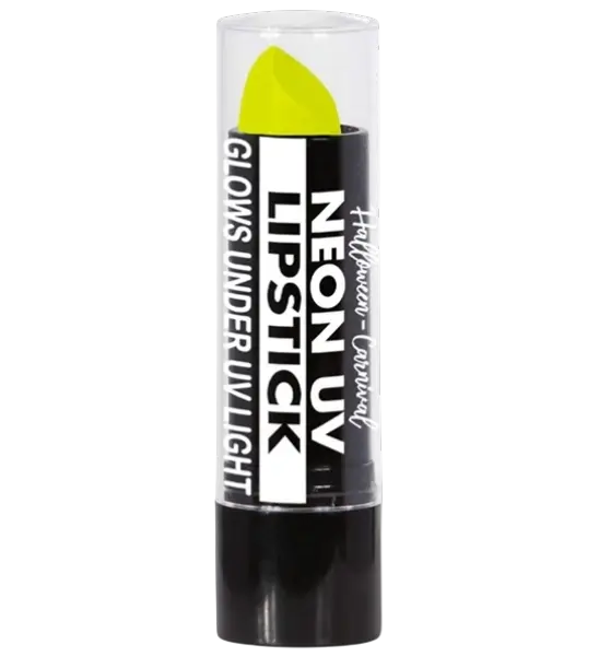 Rouge à lèvres Jaune fluo UV – Maquillage visage Halloween Carnaval – 6 ml