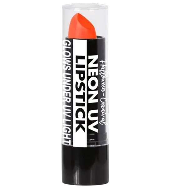 Rouge à lèvres Orange fluo UV – Maquillage visage Halloween Carnaval – 6 ml
