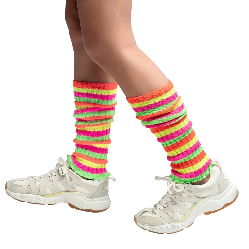 Jambières Arc-en-ciel – Accessoires Déguisement Années 80