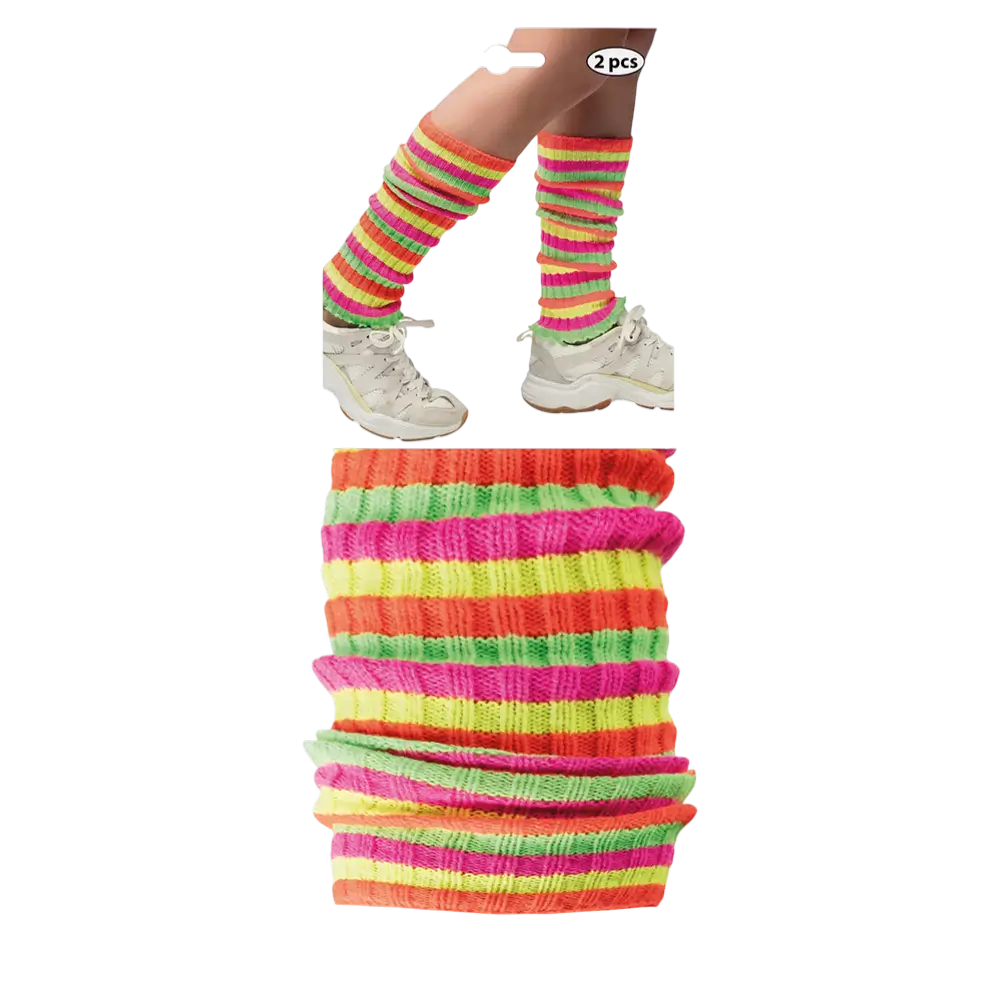 Jambières Arc-en-ciel – Accessoires Déguisement Années 80