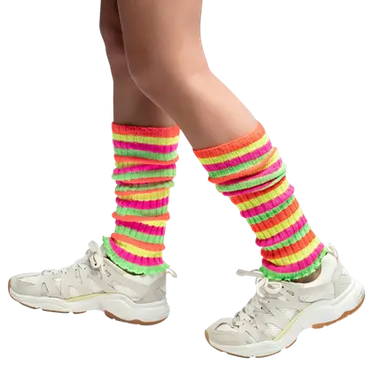 Jambières Arc-en-ciel – Accessoires Déguisement Années 80