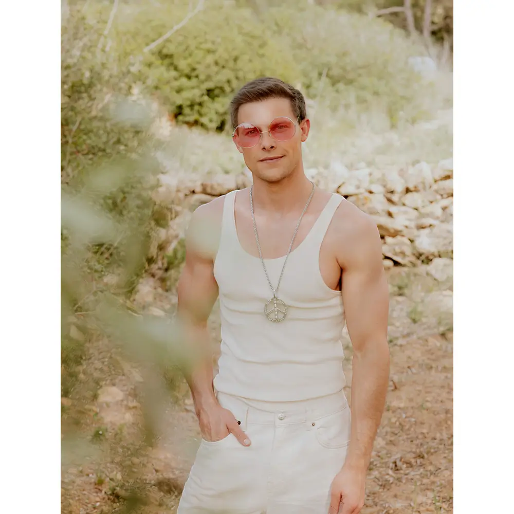 Collier Peace Hippie – Collier Symbole Paix Années 60