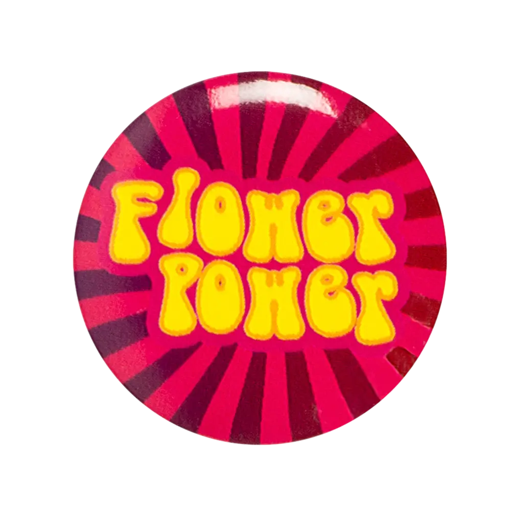 Lot de 4 Badges Hippie – Accessoires Flower Power