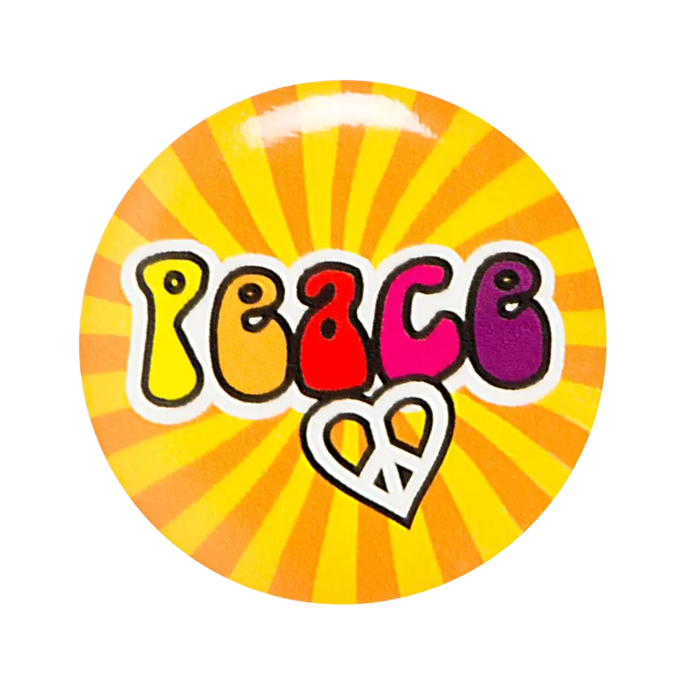 Lot de 4 Badges Hippie – Accessoires Flower Power