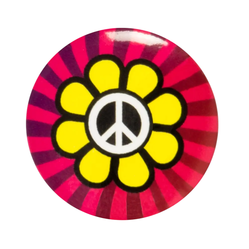 Lot de 4 Badges Hippie – Accessoires Flower Power