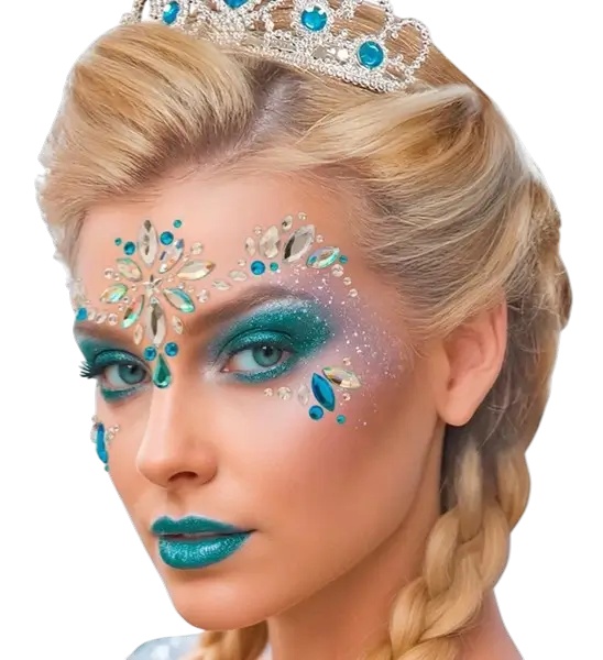 Bijoux Visage Reine des Glaces – Strass Visage Carnaval