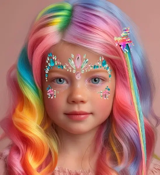 Bijoux Visage Licorne – Strass Visage Enfant