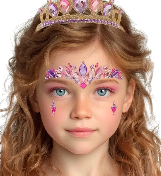 Bijoux Visage Princesse – Strass Carnaval Enfant