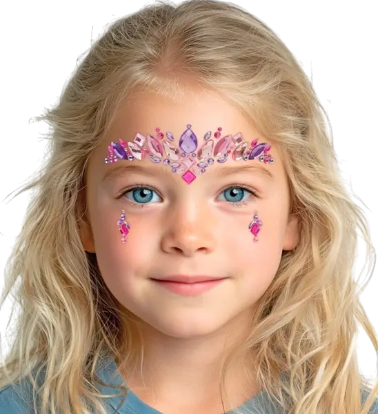 Bijoux Visage Princesse – Strass Carnaval Enfant
