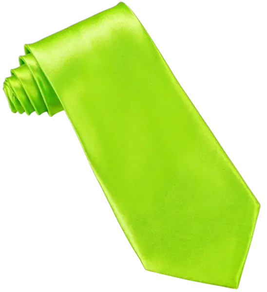 Cravate Satin Vert Fluo – Accessoire Soirée Années 80