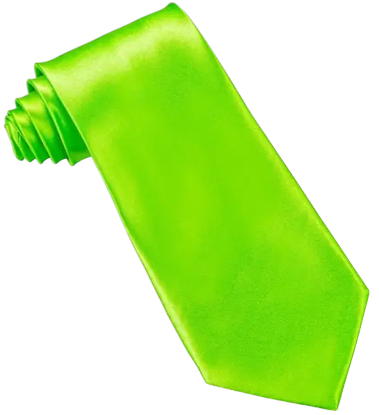 Cravate Satin Vert Fluo – Accessoire Soirée Années 80