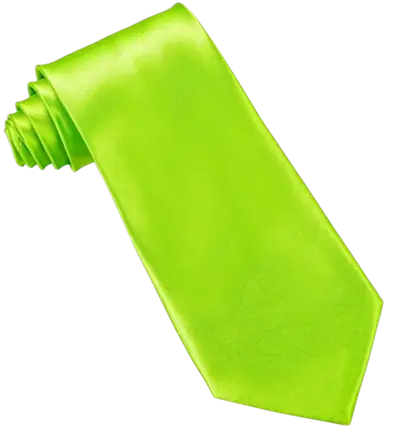 Cravate Satin Vert Fluo – Accessoire Soirée Années 80